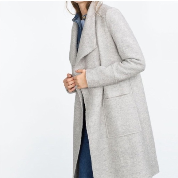 Zara Trafaluc Collection Gray Wool Coat -Size XS - Picture 1 of 10